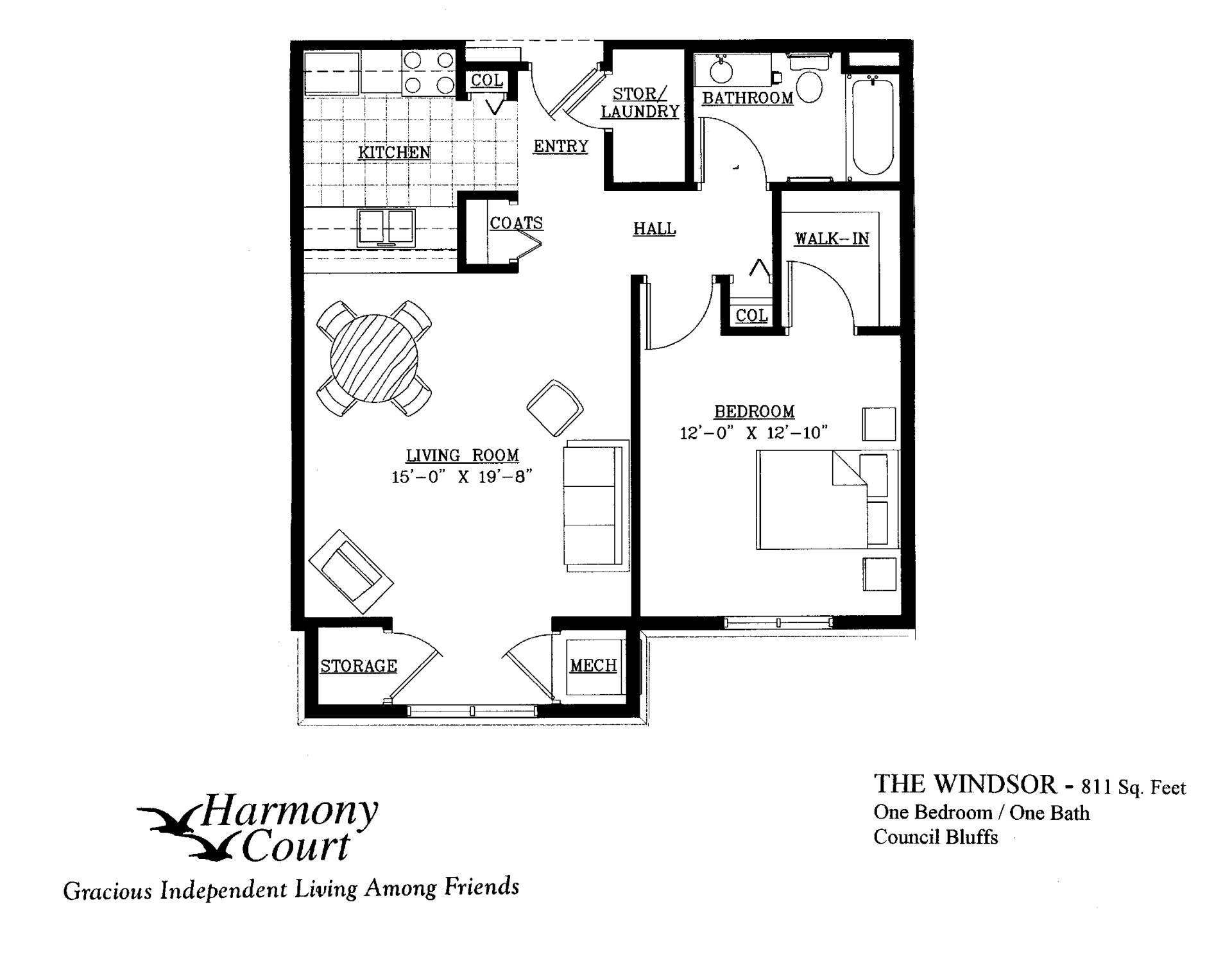 Harmony Court Senior Living Apartments Floor Plans