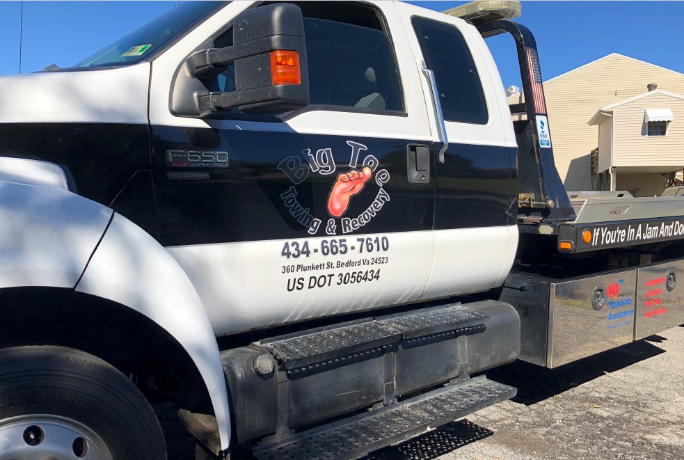 Big Toe Towing & Recovery Towing services Bedford, VA